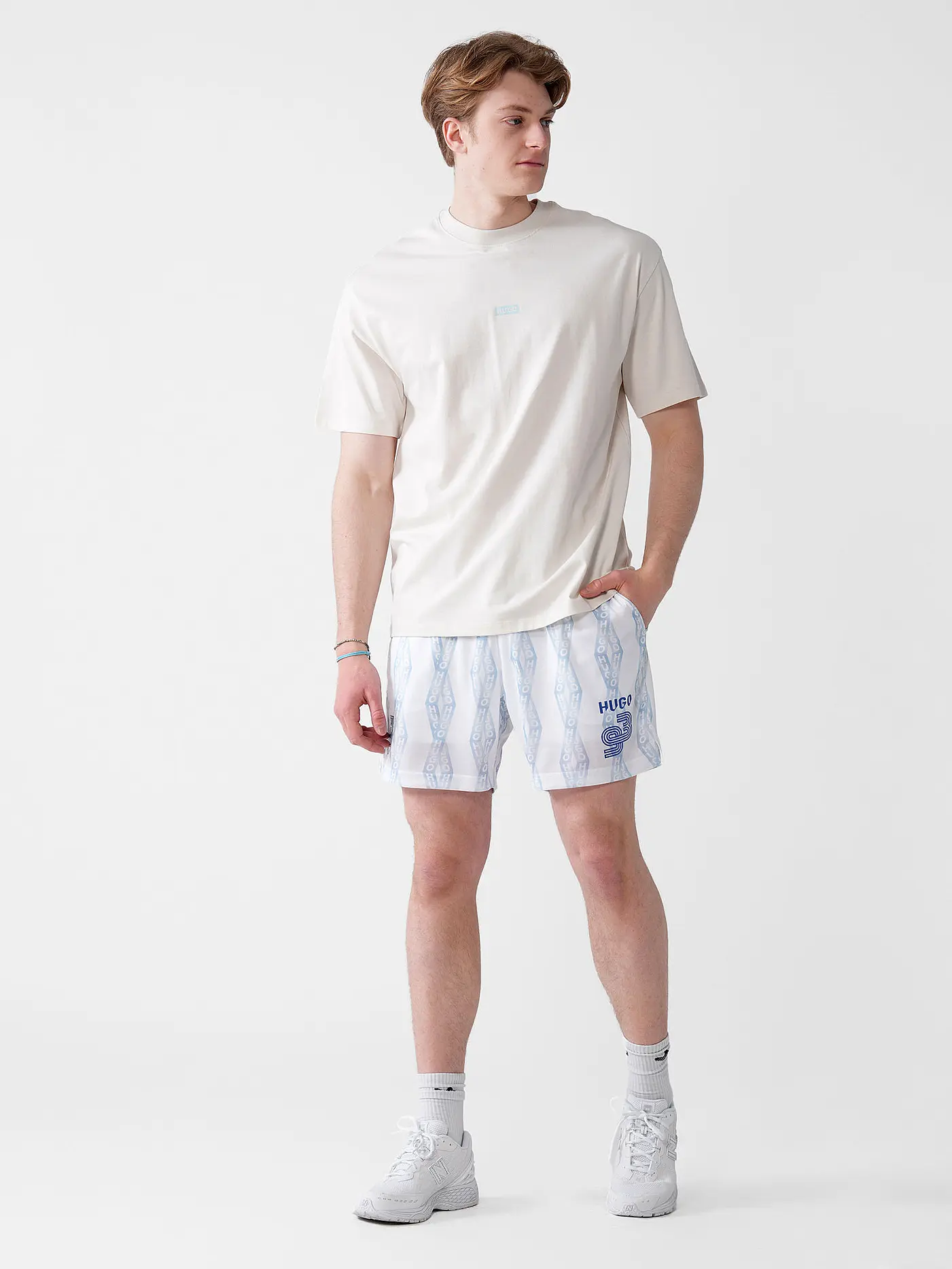 HUGO | T-Shirt NALONO | creme